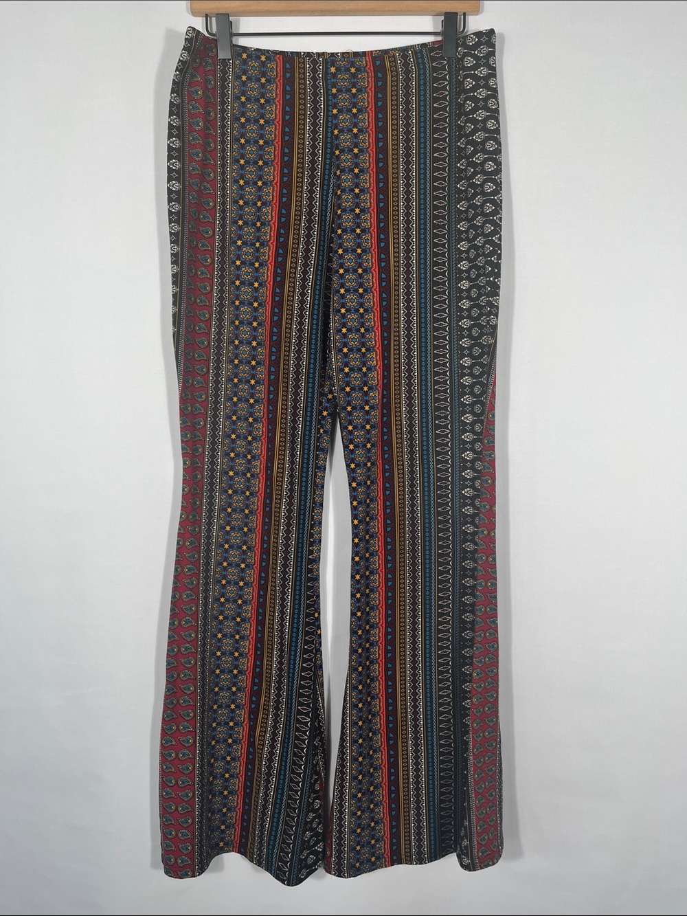 Boho Striped Pattern Wide Leg Pants